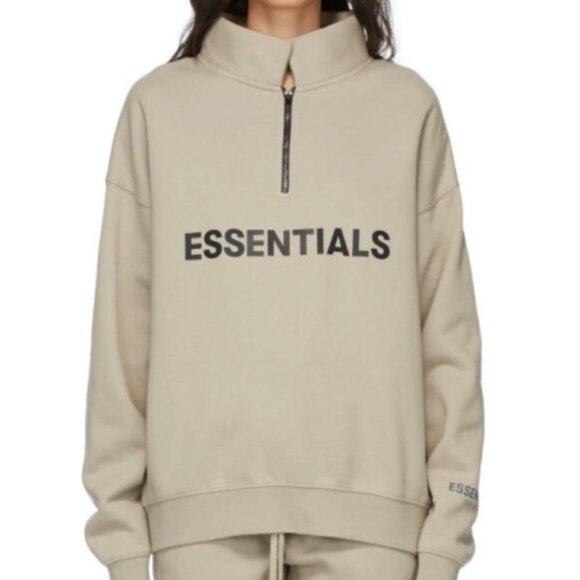 Essentials Mock Neck Half-Zip Sweatshir - Picture 1 of 2